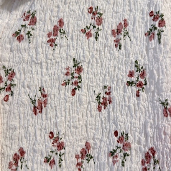 POL Cottagecore Slouchy Floral Crochet Blouse Bohemian Girly Relaxed Fit Large - Picture 15 of 16